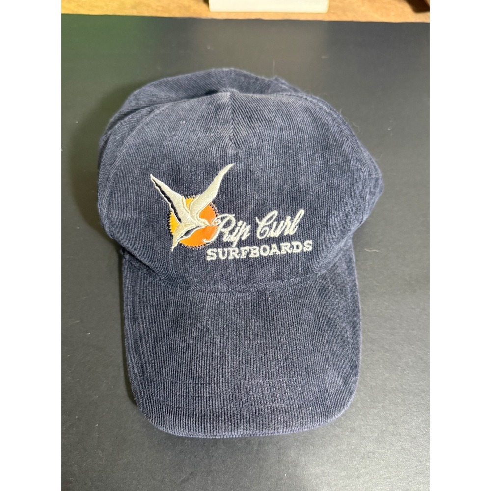 Rip Curl Surfboards Navy Blue Corduroy Strapback Baseball Hat Cap GCAFQ1